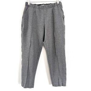 Everlane The Dream Pant Heathered Charcoal Grey Pintuck Tapered Knit Trousers